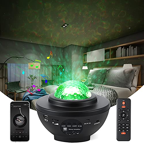 LED Projector Starry Sky Lamp with Remote Control Starry Star Moon / Water Wave Effect / Bluetooth Speaker Perfect for Party Christmas Easter Halloween