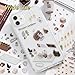 AiMQnLe DIY 3D House Stickers - 4 Sets 4 Theme - Bookstore, Restaurant, Supermarket, Coffee Shop, 3D Miniature Scene Stickers，Cute Cartoon Sticky Pack, Fun Gifts for Adult Kids Relief Stress (Set A)