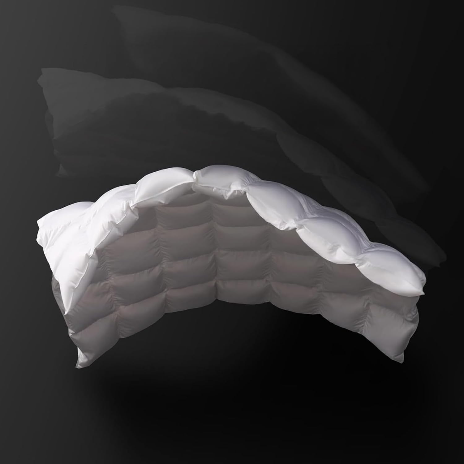 Kołdra 200 x 200 cm 4 pory roku z pierza i puchu, poszewka z bawełny organicznej, modułowa kołdra z sypialniami 3D