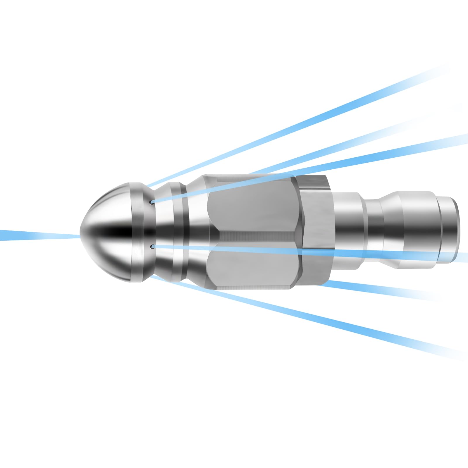 Sewer Jetter Nozzle,Stainless Steel,Drain Augers, Sewer Pipe Dredging and Cleaning Tools for Pipe Unclogging - Drain Clog Remover | Hair Clog Remover | Toilet Clog Remover （Type A）