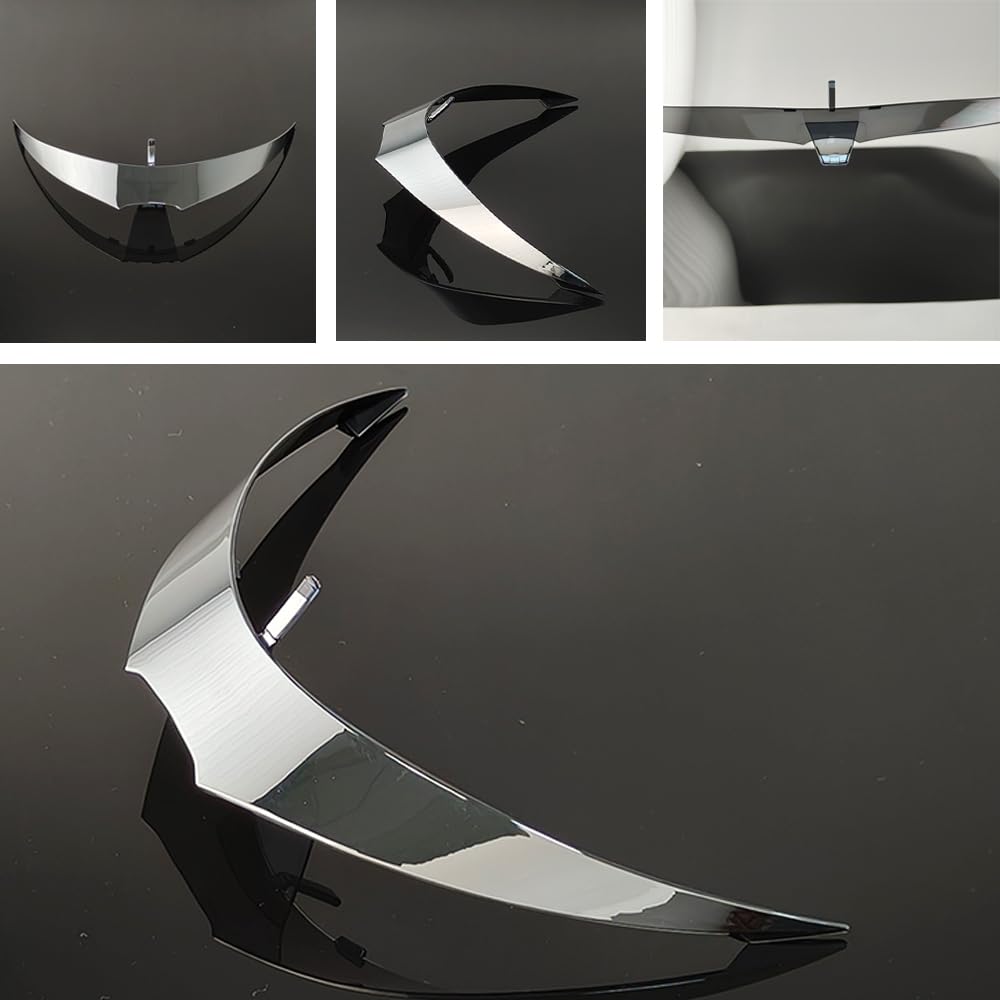 Z8 Motorcycle Helmet Spoiler Replacement,Helmet Rear Spoiler for Shoei X-15/RF-1400/Z8/NXR 2, Helmet Small Tail Spoiler (Silver)