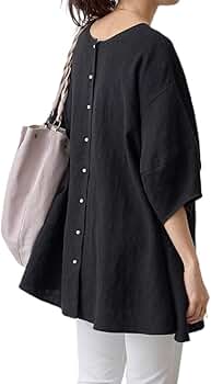 ハル★新品タグ付24SS beardsleyパールボタンリネン前後ブラウス pick up】パールボタンリネン前後ブラウス - BEARDSLEY(ビアズリー