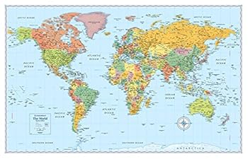Map Rand McNally Signature Map of the World, 50 x 32-Inch Book