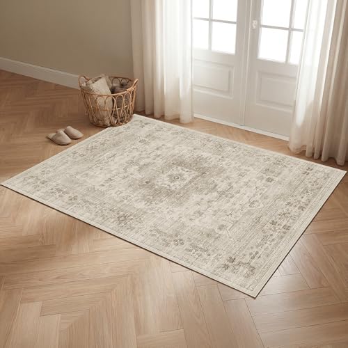 Autsel Alfombras Salon 60x90cm, Vintage Alfombras Habitación, Alfombra Cocina Lavable Antideslizante, Tapetes para Sala, Comedor, Recibidor, Cocina, Exterior