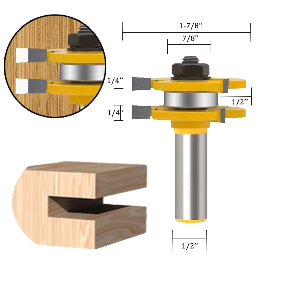 MAYLINE Router Bit Set 1/2 Inch Shank 3 PCS - Image 2