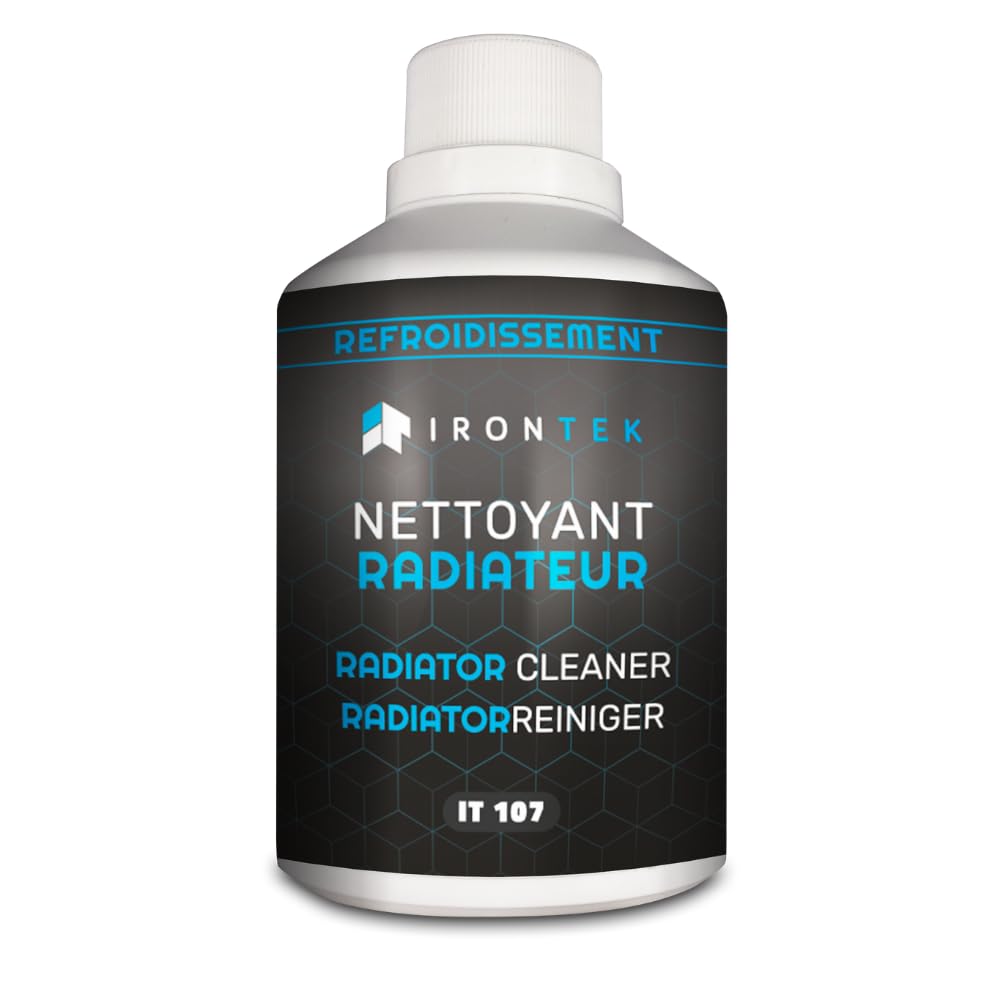 Nettoyant Radiateur et Circuit Refroidissement 300ml - IRONTEK | IT107 | sans démontage | Détartre Désemboue | Protège Contre Rouille | Action Immédiate | Auto & Moto