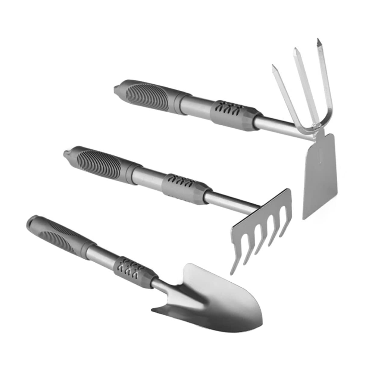 PartyKindom Kit D’Outils de Jardinage pour Usage Domestique 3 Pièces, Pelle à Transplanter en Acier et PVC, pour Plantation, Désherbage et Ameublir Le Sol