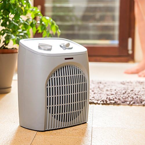 Taurus Tropicano Bagno Termoventilador, calefactor compacto, seguridad IP21 especial baños, termostato regulable, 2 velocidades de calor (1000W – 2000W) + ventilador, luz led, silencioso