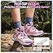 R CORD Girls Hiking Shoes Kids Anti Collision Hiking Boots Girls Non Slip Sneakers Outdoor Trekking Walking Climbing Running Pink 5 Big Kid