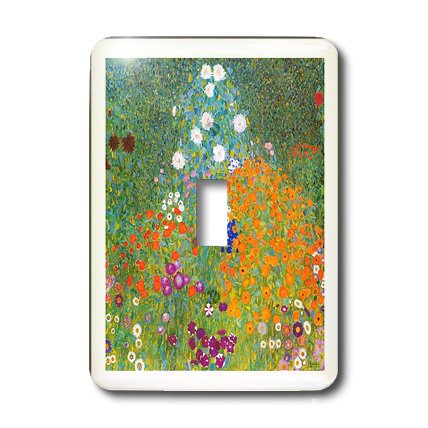Klimt Peinture Cottage Jardin plaque interrupteur pour sublimer la décoration de votre salon