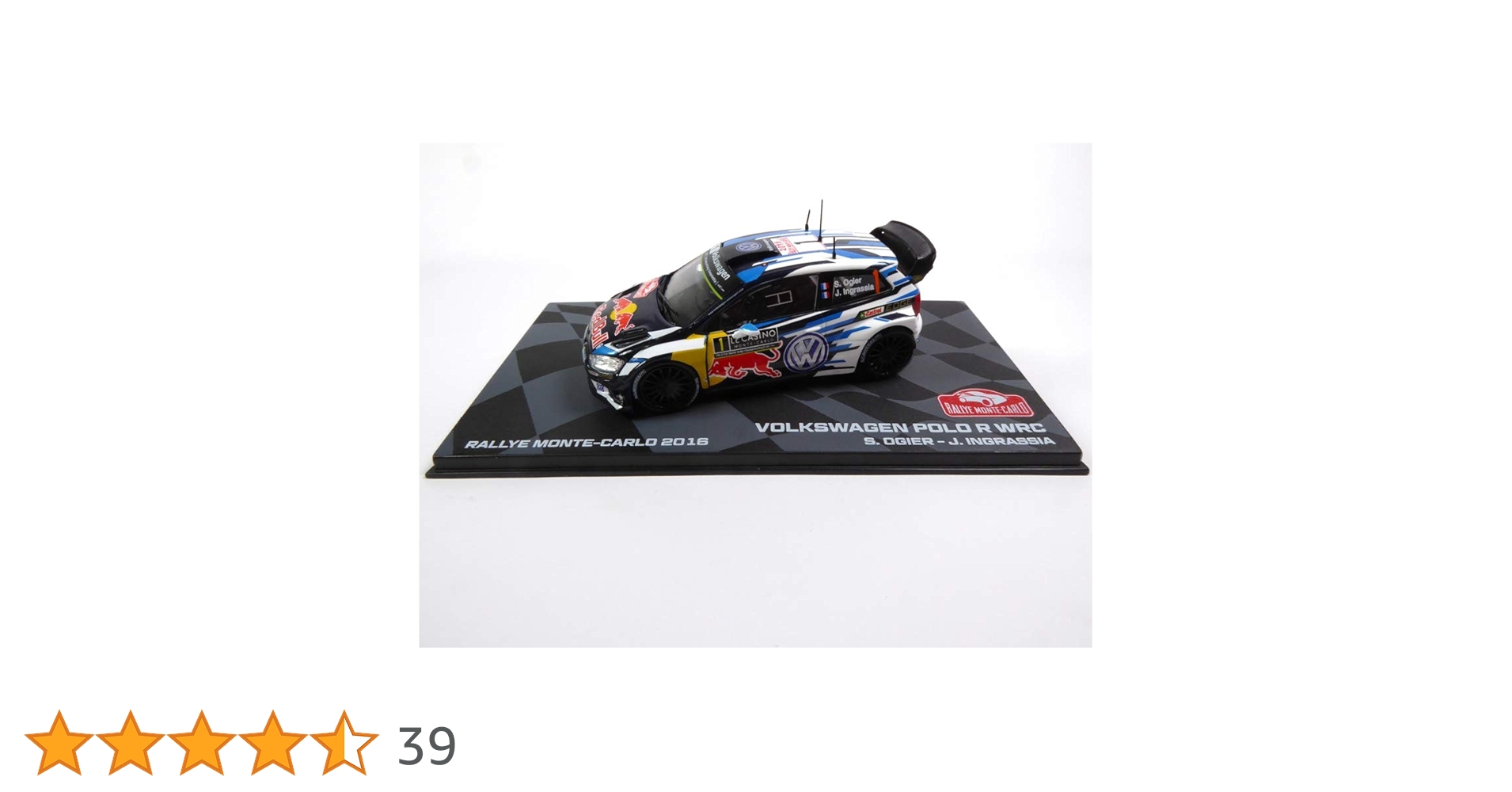 ミニカー ixo WRC 2016 VW POLO R WRC S.Ogier 1/43 Ixo 1:43 Volkswagen VW Polo R WRC #1 Winner Rally Monte