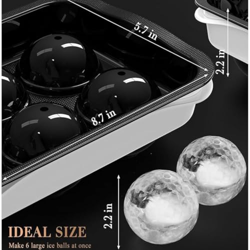 Image of Sprqcart Easy Push Premium Pop Up Ice Cube Tray with Flexible Silicon Bottom and Over Lid, 6 Cube Trays Stackable Durable and Dishwasher Safe (Black, Pack of 1)