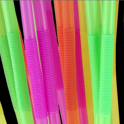 BarConic® Mammoth Pitillos Flexibles Neon 17 pulg. Pack 200 miniatura 2