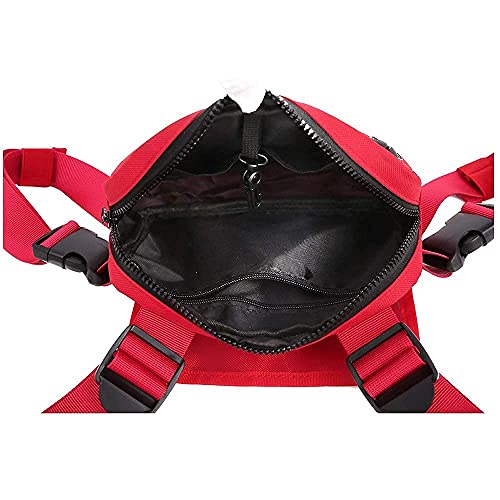 Outdoor Water Resistant Chest Bag For Men,Tactical Edc Chest Pack With Built-In Phone Holder, Lightweight Utility Chest Rig Pouch For Workouts, Running,Cycling,Hiking (M, Red) #TOP3
