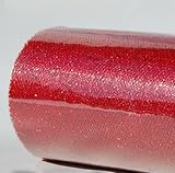 1 X Wedding GLITTER Tulle Roll 6in x 30ft RED Sparkling Tulle (10 yards)