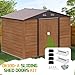 PWEOW DK100-A Shed Door Tune-Up Kit for Arrow Sliding Shed Doors, Complete Replacement Parts for Metal Shed Door Glides Kit-White