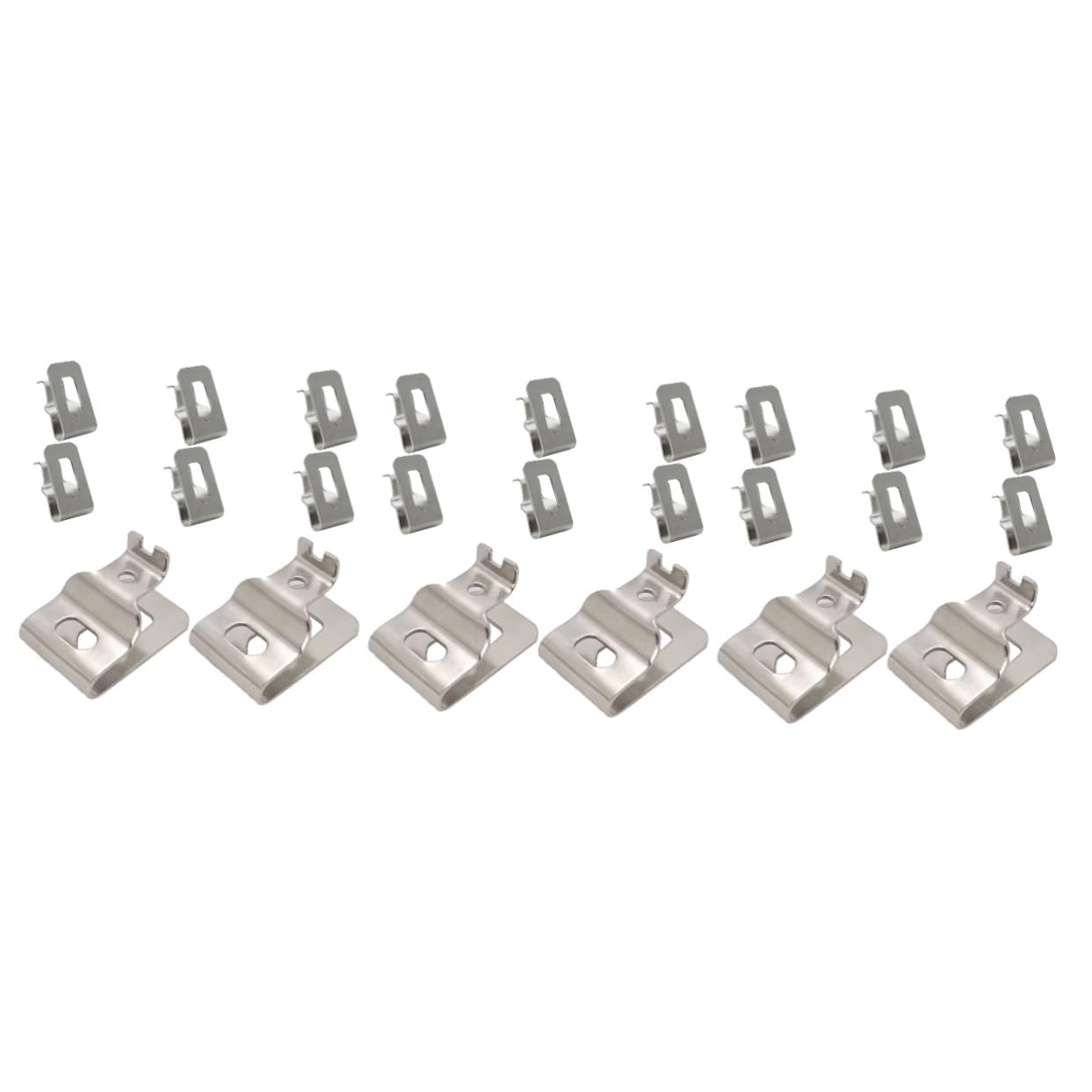 3 Set Fibbia Della Vita Utensile Custodia Per Attrezzi Con Clip Da Cintura Bretelle Della Cintura Degli Attrezzi Attrezzo Chiave Gancio Argento Acciaio Inossidabile 8 Pezzi*3
