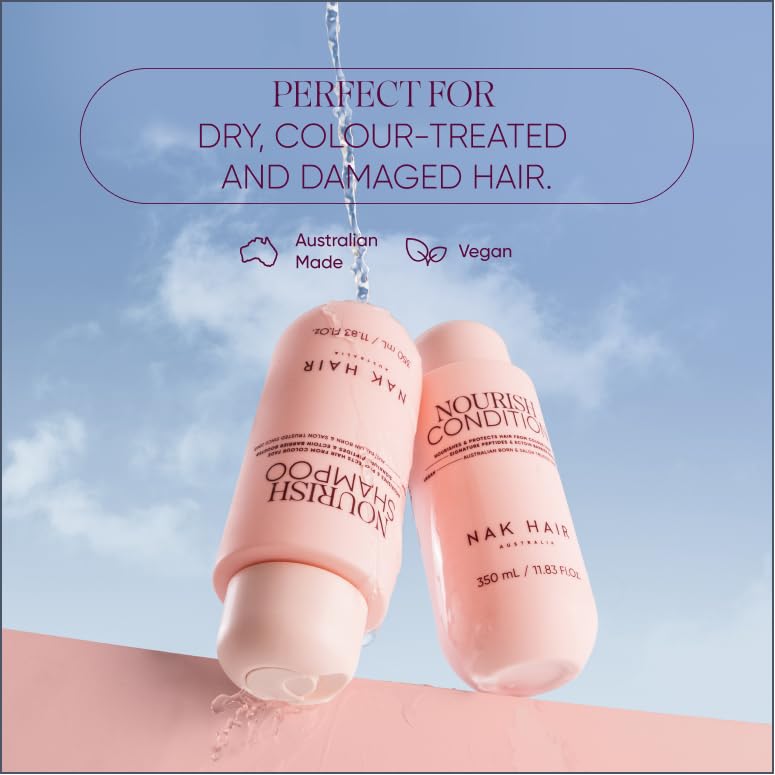 NAK Signature Nourish Shampoo 350ml - Color Safe & Moisturizing - Repairs, Hydrates & Strengthen Damaged Hair with Peptides & Coconut Oil - Vegan & Sulfate-Free - Image 5