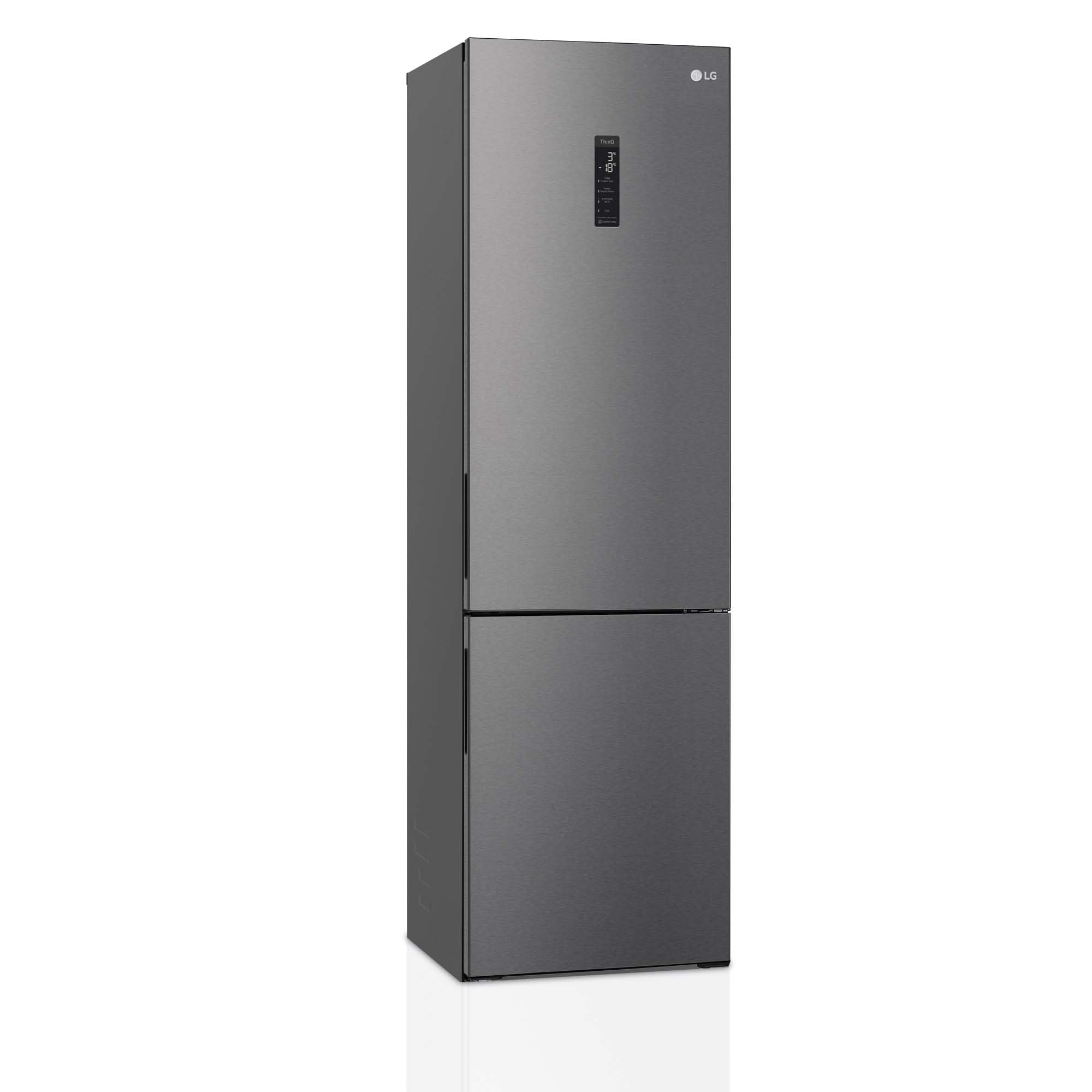 LG GBP61DSXGC - Frigorífico Combi No Frost, Congelador, Compresor Smart Inverter, Color Inox Antihuellas, 186 cm, 341 l