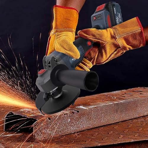 Image of KROST ECO Series 21V Brushless Cordless Angle Grinder 115mm with 4.0Ah Li-ion Double Battery With Smart Variable Speed Control & Battery Indicator
