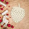 30 Pack 4 Inch Wood Strawberry Cutouts Unfinished Wood Strawberry Crafts Wooden Strawberry Hanging Ornaments DIY Strawberry Craft Gift Tags for Home Party Decoration #4