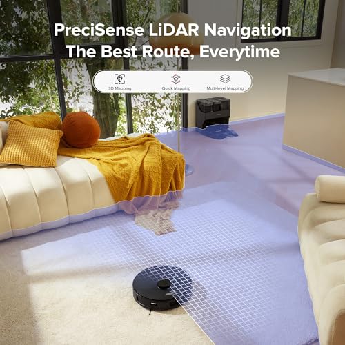 Image of roborock S7 Max Ultra Robot Vacuum and Mop Combo, Auto Mop Drying, Auto Mop Washing, Self-Emptying, Self-Refilling, 5500Pa Suction, Reactive Tech Obstacle Avoidance, Black (Renewed)