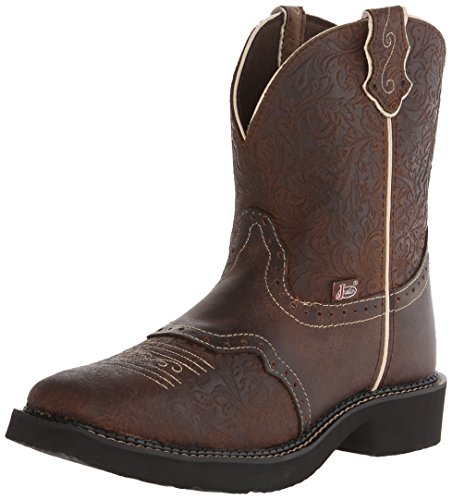 Justin Boots Women's Gypsy, Brown Flower Embossed, 7.5 B US