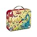 Janod - Puzzle con maleta redonda, Dragones, 54 piezas (J02763)
