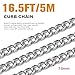 16.5 Feet Stainless Steel Cuban Chain Roll, 7mm Width 304 Stainless Steel Curb Link Chains Roll Bulk for Jewelry Making