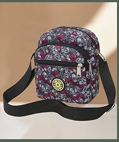 Image of MOMISY Women Mobile Messenger cellphone Bag Ladies Nylon Shoulder Cross Body Long Strap for College, Outing, Travelling, Work