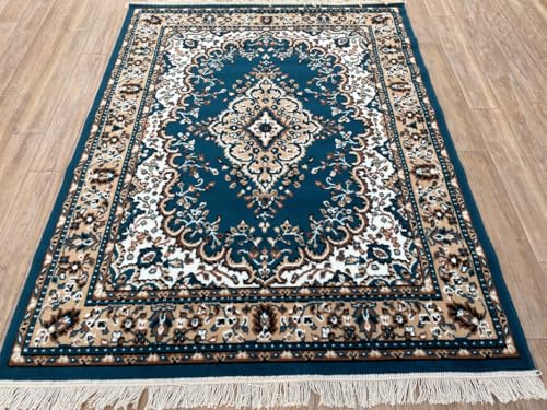 Image of TTC THREAD & TEXTURE CARPET Traditional Comfort: Power-Loomed Carpets for Living Room- Every Space Area Rug Color Red Size 6x8 Feet (180x235cm)