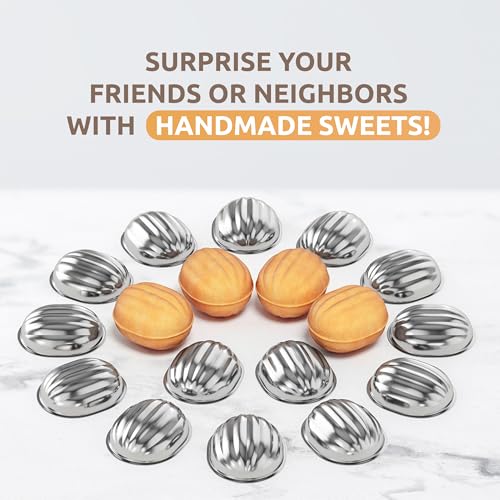 Lot 60 Oreshki Mold Oven Cookies Maker Oreshnitsa - Cookie Mold Oreshek Cake - Nut Cookie Shaped Molds - Mini Metal Mold Form Nuts for Sweet Russian Nuts Oreshki Molding for Baking (60) - Image 5