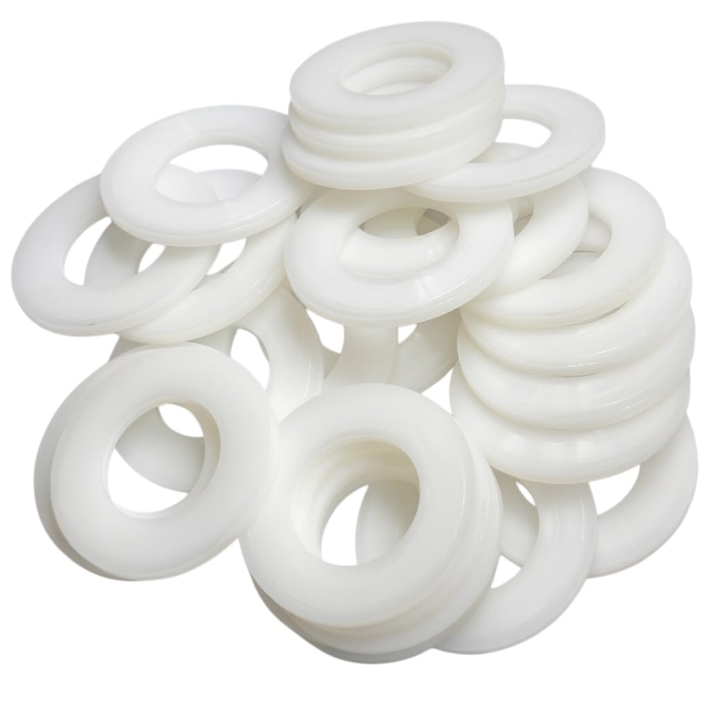 M4 Clear Nylon Flat Washers 8mm OD, 4mm ID, 1mm Thickness, Vinyl Sealing Gaskets for Glass Shower Door Handles, Faucet Pipe Water Hose, Motherboard, 1000Pcs