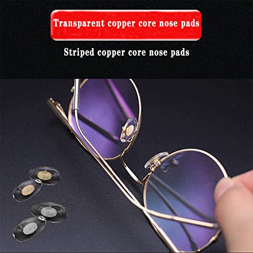 Plaquettes de nez de lunettes à noyau de cuivre amélioré, 4 paires de plaquettes de nez de lunettes en silicone souple à visser transparentes, pour le remplacement de lunettes et de lunettes de soleil - Image 8