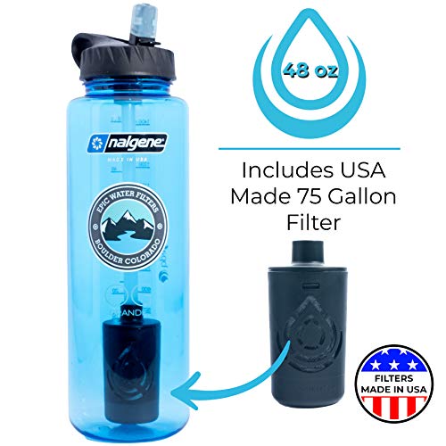 Epic Nalgene OG Grande | Water Filtration Bottle | Wide Mouth 48 oz