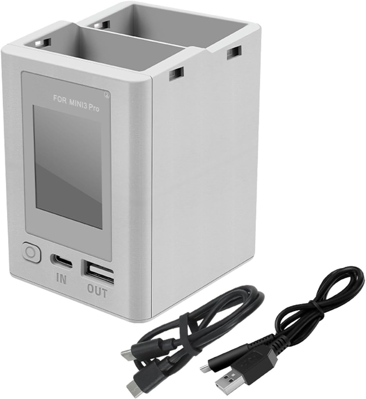 バッテリー充電アダプター バッテリーベース電源ケーブル デジタルディスプレイ付き 3 つのアクセサリー用 高速アダプター