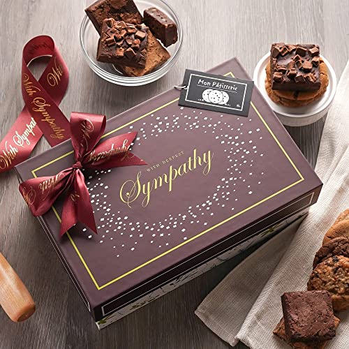 Broadway Basketeers Condolence Sympathy Gift Baskets, Fresh Baked Assorted Brownies & Cookies Gift Box, Individually Wrapped Desserts Care Package for Condolences, Memorial, Remembrance - Thumbnail 2