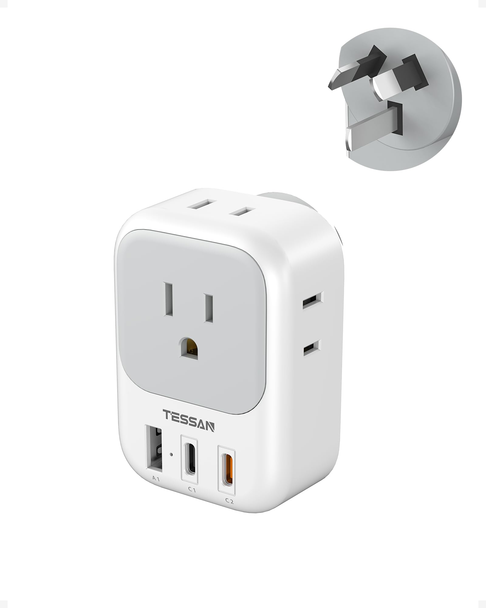 Amazon.co.jp: オーストラリア 変換プラグ o型 4個AC口 2USB-C（20WPD