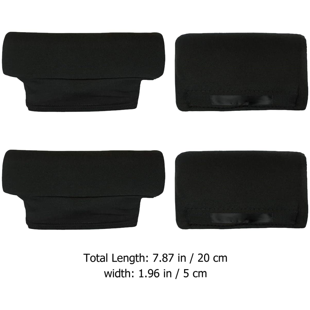 PACKOVE 2 Juegos Almohadillas Acolchadas para Muletas Cojines de Axilas Accesorios de Crutch Antideslizante Compatible con Muletas de Estándar Negro