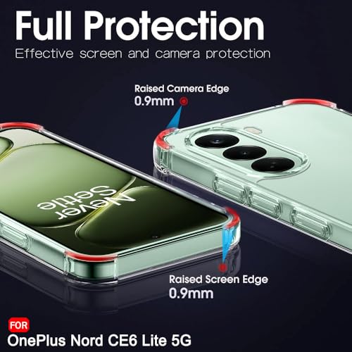 Image of TheGiftKart Crystal Clear Back Cover Case for OnePlus Nord CE 6 Lite 5G | 360 Degree Protection | Shock Proof Design | Transparent Cover Case for OnePlus Nord CE6 Lite (PC & TPU, Transparent Bumper)