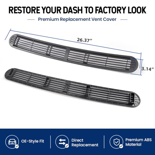 PIT66 Gray Graphite Dash Defrost Vent Grille Fit Chevy S10/Sonoma 1998-2004 by PIT66 - Used condition - Image 4