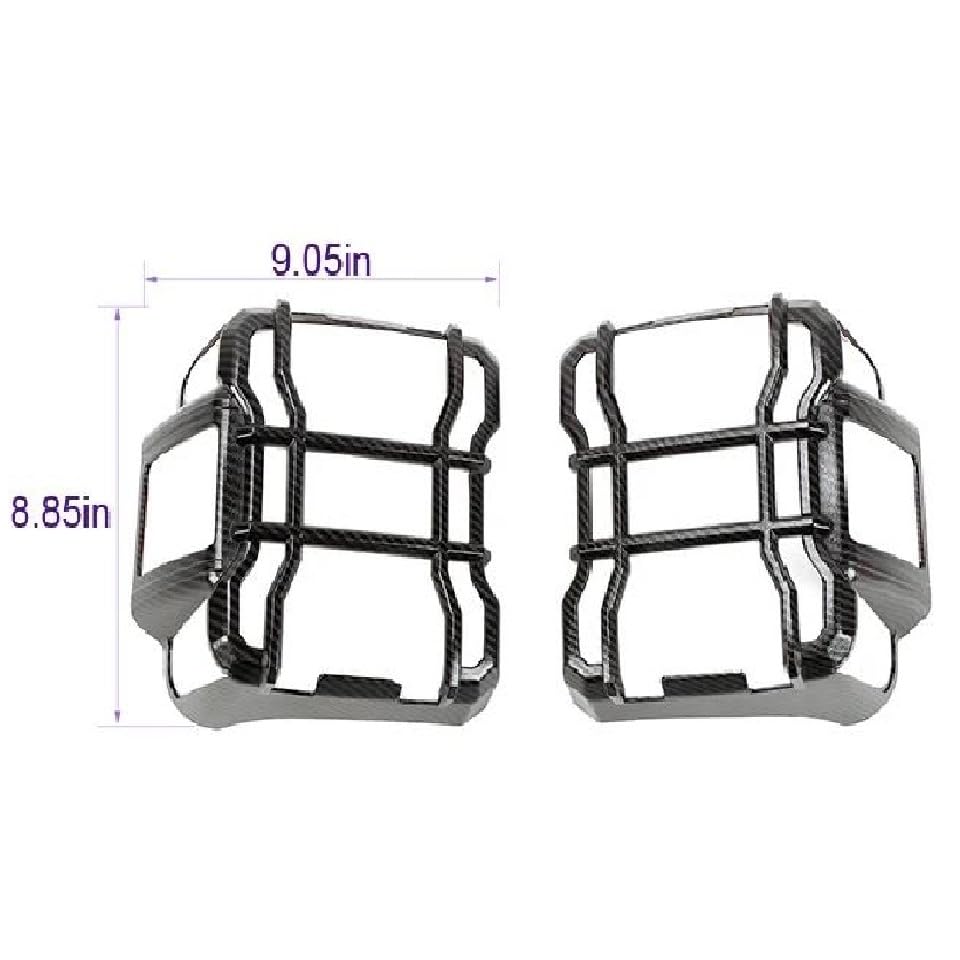 Funda luz trasera para Jeep Wrangler JL cubierta luz trasera automóvil negra 2