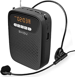 S278 15W Lightweight Portable Rechargeable Mini Voice Amplifier with Headset Microphone Supports Bluetooth/Recording/FM
