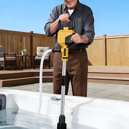 Brushless Cordless Stick Water Transfer Pump Compatible with Dewalt 20V Battery (NO BATTERY), 720GPH High Flow, Portable Battery Powered Sump Pump Utility Pump for Pool, Garden, Pond by Reneejon - Used condition - Image 7