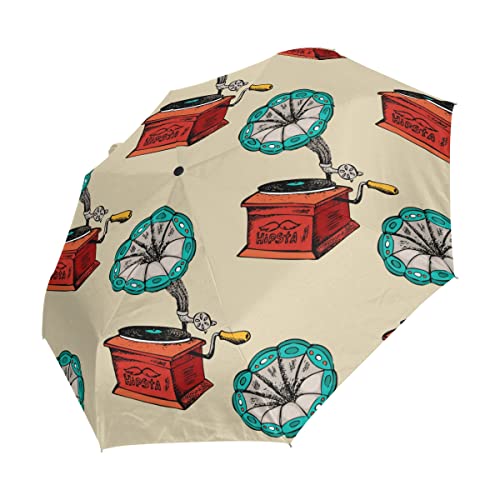 Parapluie rétro radio pliable automatique de voyage anti-UV