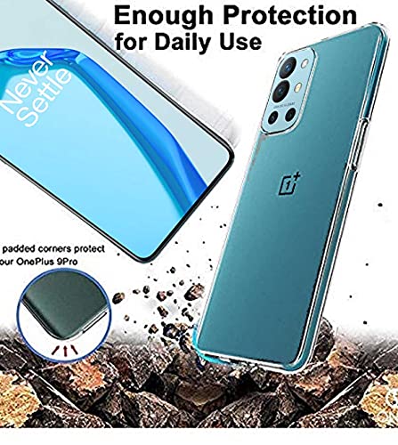 Image of Soft Flexible Silicone Back Cover Compatible with OnePlus 9R, Transparent Case