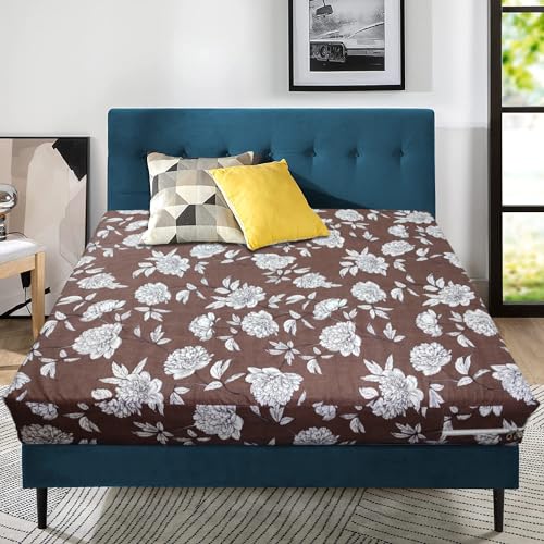 Image of WELLFIT Premium Glace Cotton 300 TC Mattress Cover /Protector for Single Size Bed with Zip /Chain /3x6 ft / 36x72x6 inch