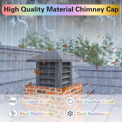 Sombrerete de chimenea de aluminio cuadrado y cónico para chalets 5