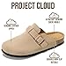 Project Cloud Mens Clogs - 100% Full Grain Genuine Leather Clogs for Men with Memory Foam Insole and Arch Support Natural Cork Footbed - Non Slip Mules Mens Slippers (Brooklyn, SANSUE,12)