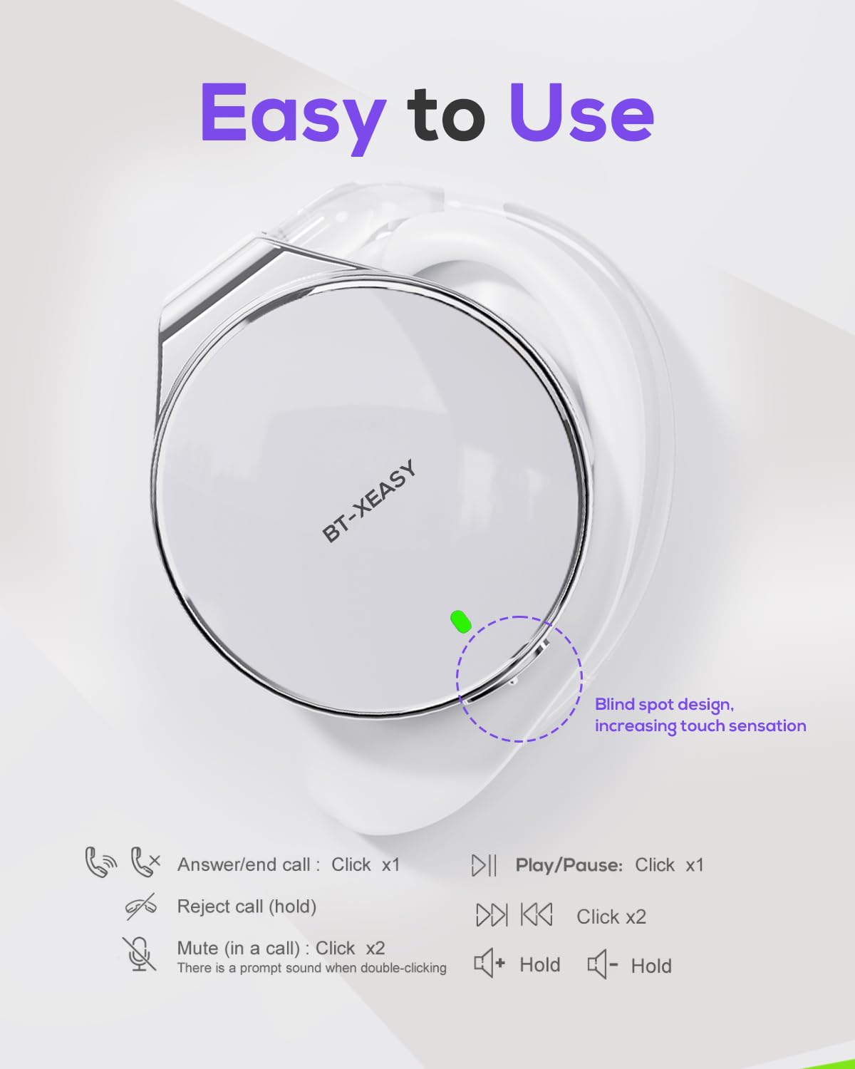 Auriculares de diadema Bluetooth 5.4, cancelación de ruido, inalámbricos, con forma de gota de agua, con 4 micrófonos, ajuste cómodo, batería de larga duración